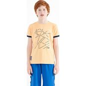 Tommy Life 11132 Kavun Içi Minimal Yazı Baskılı Standart Kalıp O Yaka Erkek Çocuk T-Shirt
