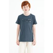 Tommy Life 11145 Orman Yeşili Baskı Detaylı O Yaka Standart Kalıp Erkek Çocuk T-Shirt