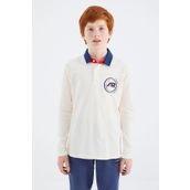 Tommy Life 11172 Ekru Polo Yaka Erkek Çocuk T-Shirt
