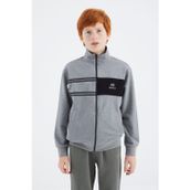 Tommy Life 11183 Gri Melanj Dik Yaka Erkek Çocuk Sweatshirt