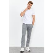 Tommy Life 84669 Erkek Klasik Cep Fermuarlı Gri Melanj Eşofman Altı