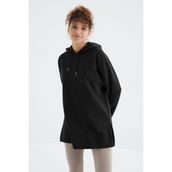Tommy Life 97242 Siyah Reglan Kol Basic Kapüşonlu Oversize Tunik
