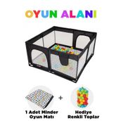 Tommybaby Guvenli Bebek Ve Cocuk Oyun Alani Oyun Parki 125X125 Oyun Mati Toplari Yatak