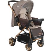 Tommybaby TB-980 Kahve Gold Çift Yön Lüx Bebek Arabası Puset