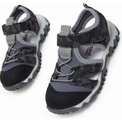 Tonny Black Çocuk Unisex Siyah Kamuflaj Çoçuk Cırt Ve Bağcıklı Rahat Kalıp Sandalet
