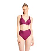 TOO SALTY SWIMWEAR KADIN TOPARLAYICI YÜKSEK BEL ARKADAN AYARLI BİKİNİ TAKIMI 24S105ST mürdüm-38