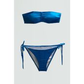 TooHot Kadın Mavi Straplez Yandan Bağlı Bikini Alt Üst Takım