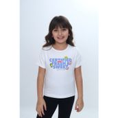 Toontoy 24976 Kız Çocuk Bisiklet Yaka Düşük Omuz Kısa Kollu Baskılı Tişört