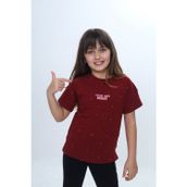 Toontoy 24983 Kız Çocuk Bisiklet Yaka Düşük Omuz Kısa Kollu Baskılı Tişört