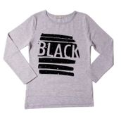 Toontoy Black Flok Nakışlı Kız Çocuk Sweatshirt