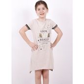 Toontoy Fabulous Baskılı Kahverengi Kız Çocuk Elbise