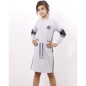 Toontoy Göğsü Armalı Şeritli Gri Melanj