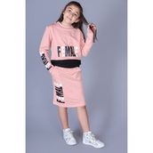 Toontoy Kız Çocuk Female Baskılı Etekli Takım