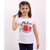 Toontoy Kız Çocuk Karpuz Nakışlı Tişört