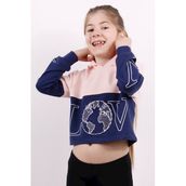 Toontoy Love Dünya Baskılı Kız Çocuk Sweatshirt