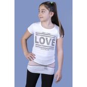 Toontoy Love Varak Baskı Beyaz K-128 10 Yaş Kız Çocuk T-Shirt