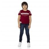Toontoy Ön Ve Kol Baskılı Kırmızı Erkek Çocuk T-shirt