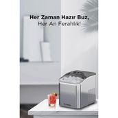 Torima YH16M Gümüş Portatif Taşınabilir Hızlı Buz Yapma Makinesi