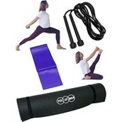 Tosima Pilates Minderi Yoga Minderi Pilates Matı Set Yoga Matı 3 Parça Özel Set - Siyah