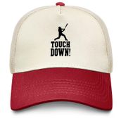 Touchdown Beyzbol Kamyoncu Şapkası Erkekler Yaz için Komik Örgü Beyzbol Şapkası, Bordo, Tek Beden
