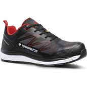 Toworkfor S3 SRC ESD Warm Up Siyah Kırmızı Erkek İş Ayakkabısı