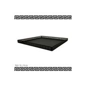 Trabzon Isı Market Metal Şömine & Soba Altlığı | Siyah Antik Desenli Dekoratif Zemin Koruyucu (70x70 cm)