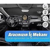 Trakmats Bmw X6 E71 2008-2014 Ile Uyumlu Oto Ön Cam Güneşlik, Katlanabilir Milfonlu, Uv Koruma, 150X70 Cm
