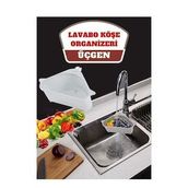 Transformacion 716632 Barazza Beyaz Üçgen Lavabo Köşe Süzgeçli Organizer