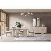 Traverten Mdf Yemek Odası Takımı - Aytaşı - 6 Sandalye