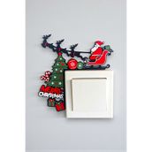 tredblock Yılbaşı Işık Anahtarı Köşeliği Dekoru (Sol Versiyon) Yılbaşı Süsü Priz Süsü Merry Christmas