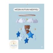 TREND METFİQ DECORATİON Müzikli El Yapımı Keçe Bebek Dönencesi Beşik Yanı Süsü Bebek Odası Dekorasyonu Anne Bebek Yanı
