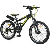 Trendbisiklet Cross Country 20’’ Çift Kat Alüminyum Jant Önden Amortisörlü, 21 Micro Shift Vites Siyah - Neon Sarı Erkek Çocuk Bisikleti