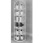 Trendesk Metal Cok Amacli Raf 6 Katli Beyaz Ayakkabilik 105*30*14 Cm