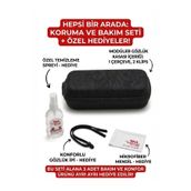 TrendMilano 3 Bölmeli Koruyucu Gözlük Ve Klips Saklama Kutusu Sert Kapak Seyahat Kılıfı
