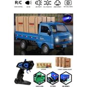 Trendzone Uzaktan Kumandalı Full Fonksiyon Şarjlı LED Işıklı Buhar Atan Rc Pickup Kamyonet Yük Taşıma Arabası 22CM - Mavi