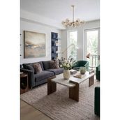 tridihome Traverten Görünümlü Minimalist Salon Sehpası - Doğal Ahşap Detaylı 120X60 cm Iskandinav Tarzı Açık Gri Orta Sehpa - Büyük Boy Salon Ofis Lüks Sehpa Şık ve Modern Beyaz Orta Sehpa - traverten-ceviz