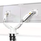 Triline Nb F160 Beyaz 17-27" Çift Kol Monitör Tutucu 2-9 Kg Amostisörlü Vesa Monitör Standı