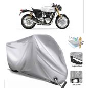 Triumph Thruxton 1200 R Siyah Arka Çanta Uyumsuz Ultra Kalın Su Geçirmez Motor Brandası