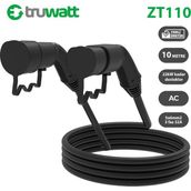Truwatt ZT110 Elektrikli Araç Şarj Kablosu Type-2 32A 22KW 380V 10 Metre Yüksek Güç ve Hızlı Şarj
