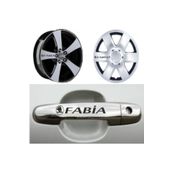 TSC Z1260 Skoda Fabia Kapı Kolu Jant 8'li Araba Sticker