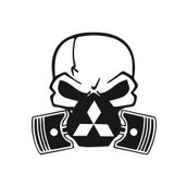 TSC Z1881 Mitsubishi Kuru Kafa Gaz Maskesi Araba Sticker