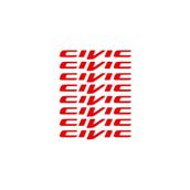TSC Z19 Honda Civic Kapı Kolu Set 8 Adet Kırmızı Oto Sticker