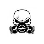 TSC Z1939 Kuru Kafa Gaz Maskesi Opel Cam Araba Sticker