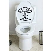 TSC Z1993 Klozet Banyo Komik Resim 2 Araba Sticker