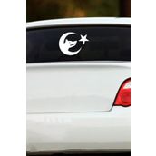 TSC Z504 Ay Yıldız Kurt Araba Araç Yapıştırma Sticker