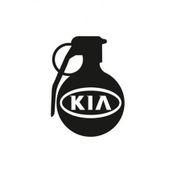 TSC Z784 Kia Araba Komik El Bombası Yapıştırma Sticker