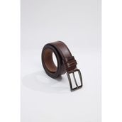Tudors Erkek Deri 3,5 cm Klasik Taba Kemer - 2XL