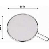 Tuğraçelik Ibico İ22-425 Lux Krom Saplı Tel Yağ Sıçratmaz - 29 cm Metal Çerçeveli 17 cm Sap- 12'li Paket