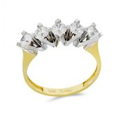 Tuğrul Altın T047751 Altın Beş Taş Yüzük