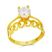 Tuğrul Altın T056655 22 Ayar Altın Tektaş Yüzük